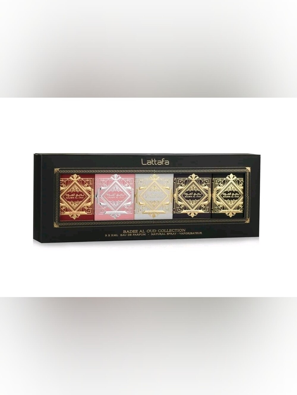 Lattafa Badee Al Oud Collection Women's Gift Set - Black/Gold